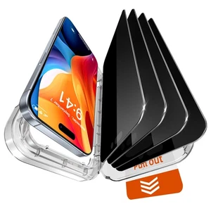 4er Pack Sichtschutzfolie für iPhone 16 Pro Max, [Militärqualität Splitter... - Bild 1 von 6