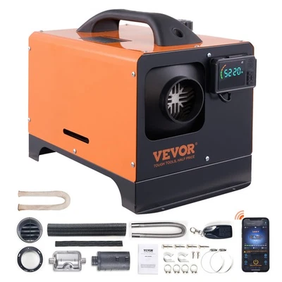 VEVOR Riscaldatore Diesel All-in-One 8KW 0,16-0,62L/h LCD Controllo Bluetooth - Immagine 1 di 4