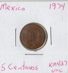 Coin Mexico 5 Centavos 1974 KM427 - Picture 1 of 2