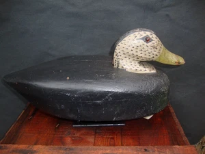 BLACK DUCK LONG ISLAND NEW YORK DUCK DECOY ANTIQUE LURE "BRANDED" - Bild 1 von 4