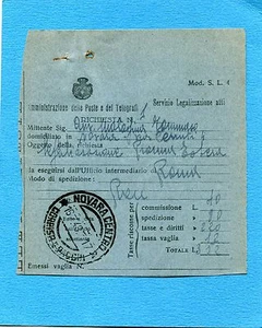 "DISPERSO DAL 4/9/17"+RICEVUTA Mod.S L.4PP.TT.PER SERV.LEG.ATTI, NO 1948(141756) - Imagen 1 de 1