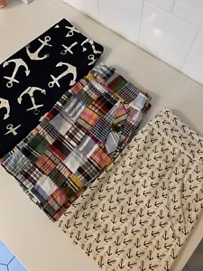 J Crew Skirt Lot Size 2 Mini Anchor Nautical Patchwork CUTE *Fast Shipping* - Picture 1 of 9