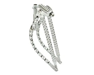 Vintage Lowrider 20" Bent All Square Triple Twisted Spring Fork 1" Chrome Bike. - Picture 1 of 1