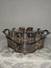 Antique Meriden Brittania Silver Plate 8 Piece Cruet Condiment Set #00101 c1880