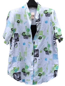 18/20 1X NWT DressBarn Topher Tofer Layered NEW White Textured TOP SS WOMEN Plus - Picture 1 of 2