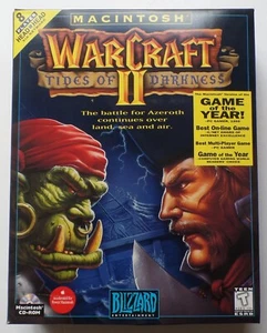 WARCRAFT II Macintosh game box CD-Rom vintage Blizzard 2 - Zdjęcie 1 z 9