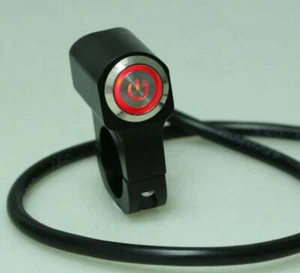 Marine 1" 25mm 10A Motorcycle Alloy Switch On/Off Headlight-Fog Red LED - Picture 1 of 5