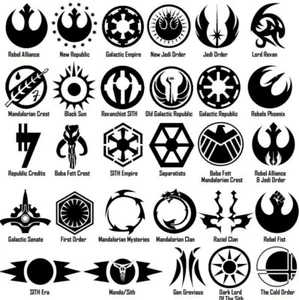 Star Wars Symbol Vinyl Decal Sticker Door Window Starwars Galactic USA Seller - Picture 1 of 6
