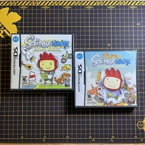 Lot 2 Nintendo DS Super Scribble Nauts & Scribble Nauts US Ver Region Free NEW - Picture 1 of 6