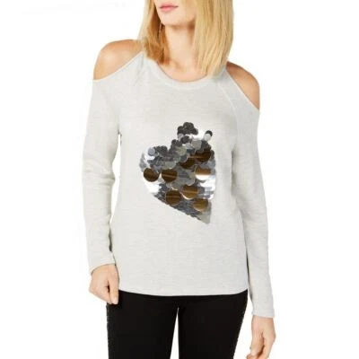 INC новый женщин блестками холодные плечи французский махровый толстовка Топ TEDO - Изображение 1 из 2