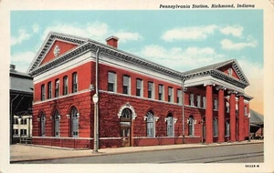 H1188 RICHMOND, IN.     POSTAL, DEPÓSITO FERROVIARIO - Imagen 1 de 2