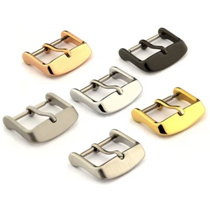 Stainless Steel Tang Buckle for Watch Strap Band 16 18 20 22 24 26 MM - Picture 1 of 7