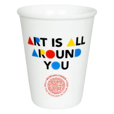 Könitz Coffee to go Mug Museums Finder Tasse Kaffeetasse Porzellan Weiß 380 ml - Bild 1 von 2