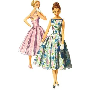 50s Sewing Pattern, Low 'V' Back, Prom, Ballgown, Wedding - Bust 34” (86.4cm) - Picture 1 of 2