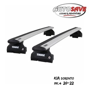 Thule Aluminium WingBar Evo Silver Roof Bars for Kia Sorento Mk.4 20-22 Rails - Picture 1 of 1