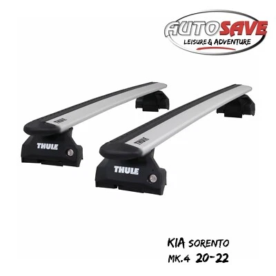 THULE - WingBar EVO Silver Alu. Roof Bars for Kia Sorento Mk.4 (2021-ON) w/Rails - Image 1 of 4