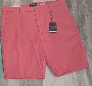 NWT - Jos A Bank Comfort Stretch Tailored Twill Flat Front Faded Red Shorts 42 - Picture 1 of 3