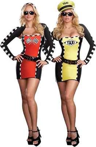 Drive Me Crazy Taxi Racecar 2-in-1 Costume Womens L (140lb-160lb) - Picture 1 of 1