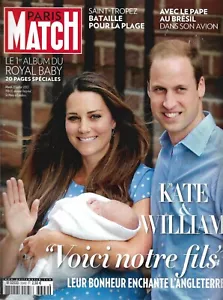 PARIS MATCH n°3349 25/07/2013 Kate&William/ Saint-Tropez/ Kennedy/ Jackman - Imagen 1 de 1