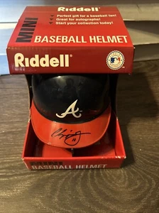 Mini casco Chipper Jones AUTO FIRMATO Atlanta Braves nuovo con scatola Atlanta Braves autografo - Foto 1 di 6