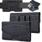 Cell Phone Pouch Case Holster Horizontal Leather Holder with Belt Clip &Loop US