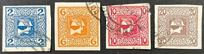 Austria, Newspaper Stamps, Full Set, Scott P15b-P18b, Michel 157z-160z, Used, VF - Image 1 of 2