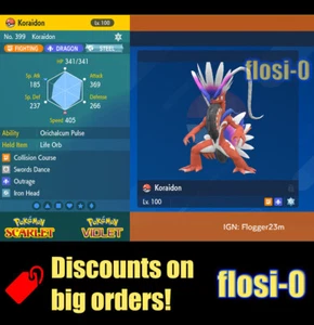 6IV Koraidon Pokémon scharlachrot und violett - Bild 1 von 1