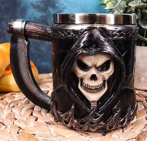 Skeleton Ghost Grim Reaper With Scythe Death Tankard Coffee Beer Mug Cup Death - Picture 1 of 6