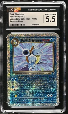 CGC 5.5 Dark Blastoise Legendary (Collection) 4/110 Reverse Holo Pokemon Card - Image 1 of 2