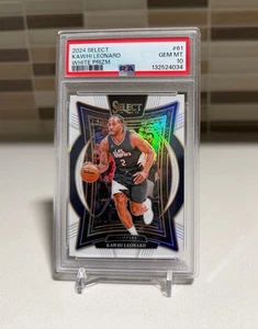 Panini Select 2024-25 - Concourse Kawhi Leonard #61 White Prizm/149 PSA 10 - Imagen 1 de 2