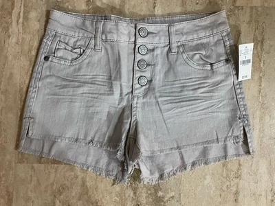 Calça jeans azul asfalto júnior tamanho 5 vapor azul frey jeans botão shorts - Imagem 1 de 4