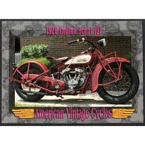 1928 Indian Scout 101 #129 American Vintage Cycles Series 2 1993 Champs Card - Picture 1 of 2