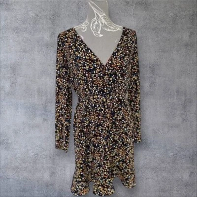 Ladies COAST V Neck Print Lined Dress Size UK 12 A1  - Image 1 of 4