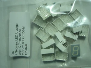 20x   7 Segment LED Anzeige grün 12,7mm Anode VISHAY  TDSG5156-M  #15-84/6#0g - Bild 1 von 4