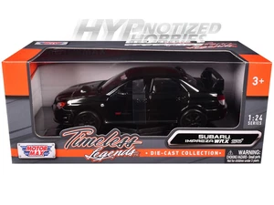 MOTORMAX 1:24 SUBARU IMPREZA WRX STI DIE-CAST BLACK 73330 - Picture 1 of 2