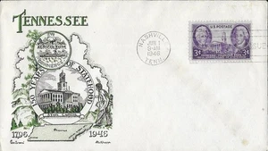1946 FDC, #941, 3c Tennessee 150th, Fleetwood/Knapp - Picture 1 of 2