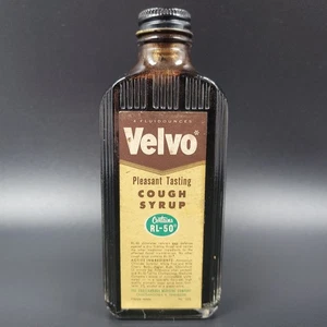 Velvo Hustensirup volles Etikett Apothekerflasche Chattanooga Patentmedizin Vintage - Bild 1 von 9