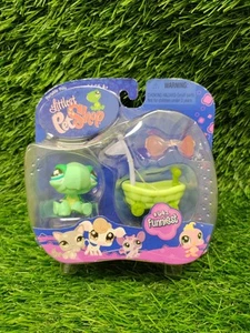 Littlest Pet Shop: Tragbare Haustiere - Lustigste LPS #642 Schildkröte mit Wagen 2007 NEU - Bild 1 von 6