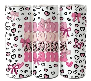 Vaso de viaje aislado Coquette Mamá Mamá Día de la Madre 20 oz - Imagen 1 de 3