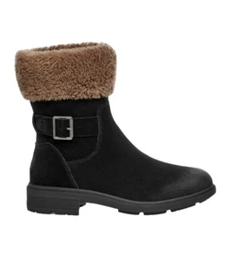 UGG Women's Harrison Cuff Waterproof Boots Black Suede Buckle 1120773 Size 8 - Picture 1 of 7