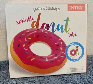 INTEX SAND & SUMMER SPRINKLE DONUT INFLATABLE RING TUBE - Picture 1 of 4
