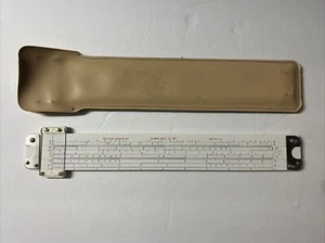 Vintage PROFESSIONAL MANNHEIM TRIG ACCU-MATH #900 Schieberegler + Ledertasche; EUC - Bild 1 von 5