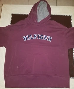 Tommy Hilfiger weinrot Fleece Baumwollmischung Herren Herbst Hoodie Sweatshirt Gr. XXL - Bild 1 von 5