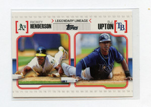2010 TOPPS LEGENDARY LINEAGE # LL-55 RICKEY HENDERSOM & B.J.UPTON