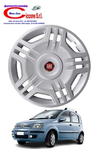 Set 4 Copricerchi Coppe Borchie Ruota 14'' per Fiat Panda 169 dal 2008 - Imagen 1 de 2