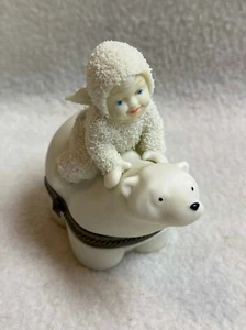 Department 56 Snowbabies Hinged Trinket Box - 'Polar Express' - In Original Box - Picture 1 of 8