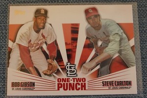 2023 Topps Series 1  ONE-TWO PUNCH Insert Card Bob Gibson/Steve Carlton - 12P-22