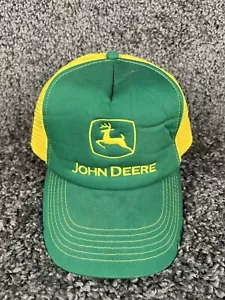 John Deere Trucker Hat Snap Back Men’s Adjustable Green Yellow - Picture 1 of 7