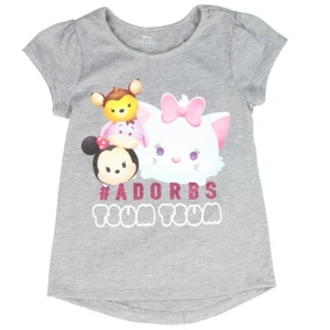Disney Tsum Tsum ☆ Toddler Girls' #Adorbs Short Sleeve T-Shirt ☆ 2T & 4T - Picture 1 of 1