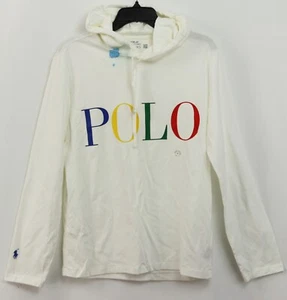 Neu mit Defekt Herren Polo Ralph Lauren Regular Fit Weiß Jersey Hoodie T-Shirt S - Bild 1 von 3